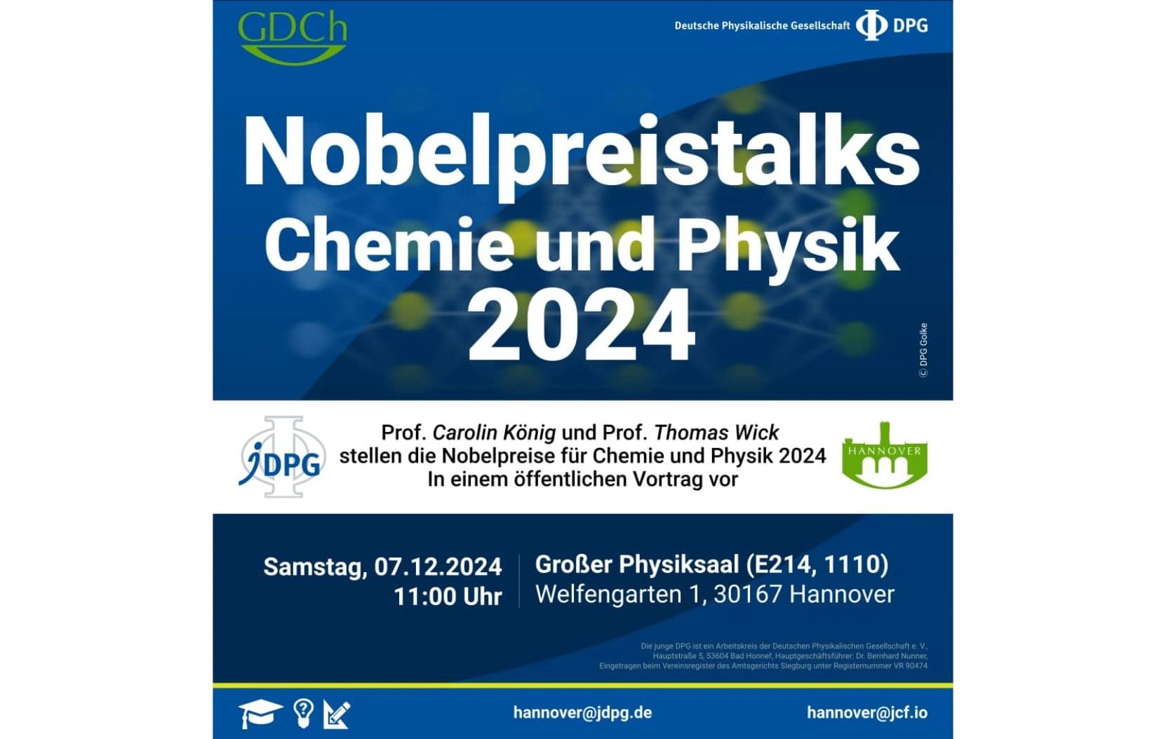 Nobelpreistalks Chemie & Physik 2024