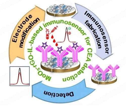Electrochemical Nanobiosensor of Ionic Liquid Functionalized MoO3‐rGO for Sensitive Detection of Carcinoembryonic Antigen