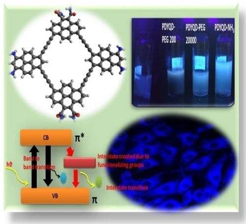 Amine‐ and Polyethylene glycol‐Functionalized Pyrediyne Quantum Dots for Bioimaging Applications