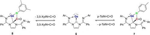 Reversible Coupling of Germylone with Isocyanates