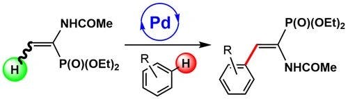 Synthesis of β‐Aryl‐α,β‐Dehydroaminophosphonates by Pd‐Catalyzed Fujiwara–Moritani C−C Coupling