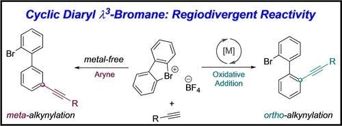 Cyclic Diaryl λ3‐Bromanes as a Precursor for Regiodivergent Alkynylation Reactions