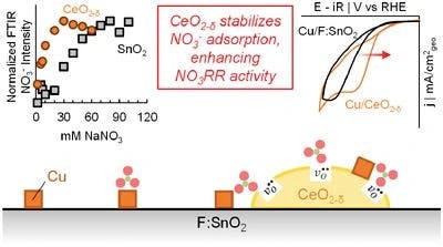 Role of oxide support in electrocatalytic nitrate reduction on Cu
