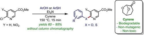 A Green Approach to Nucleophilic Aromatic Substitutions of Nicotinic Esters in Cyrene
