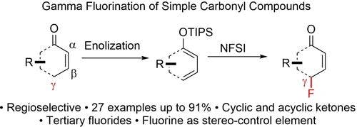 Remote Fluorination of α,β‐Unsaturated Carbonyls via Silyl Dienol Ethers