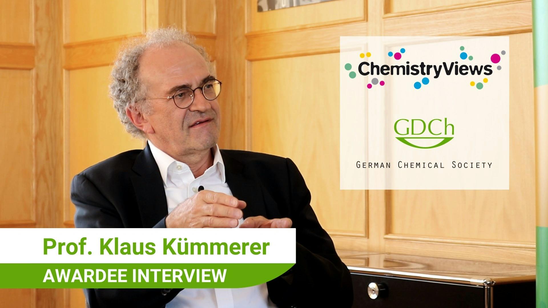 “Don't forget thermodynamics.”—Awardee interview with Klaus Kümmerer