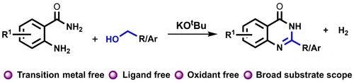 KOtBu Mediated Alcohol Dehydrogenation Strategy: Synthesis of 2‐Aryl Quinazolinones