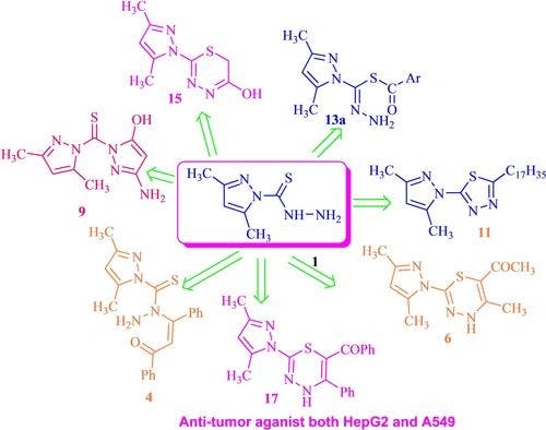 Convenient One‐Pot Synthesis and Biological Evaluation of New 3,5‐Dimethyl‐1H‐pyrazole‐1‐carbothiohydrazide Derivatives as Anti‐Tumor Agents